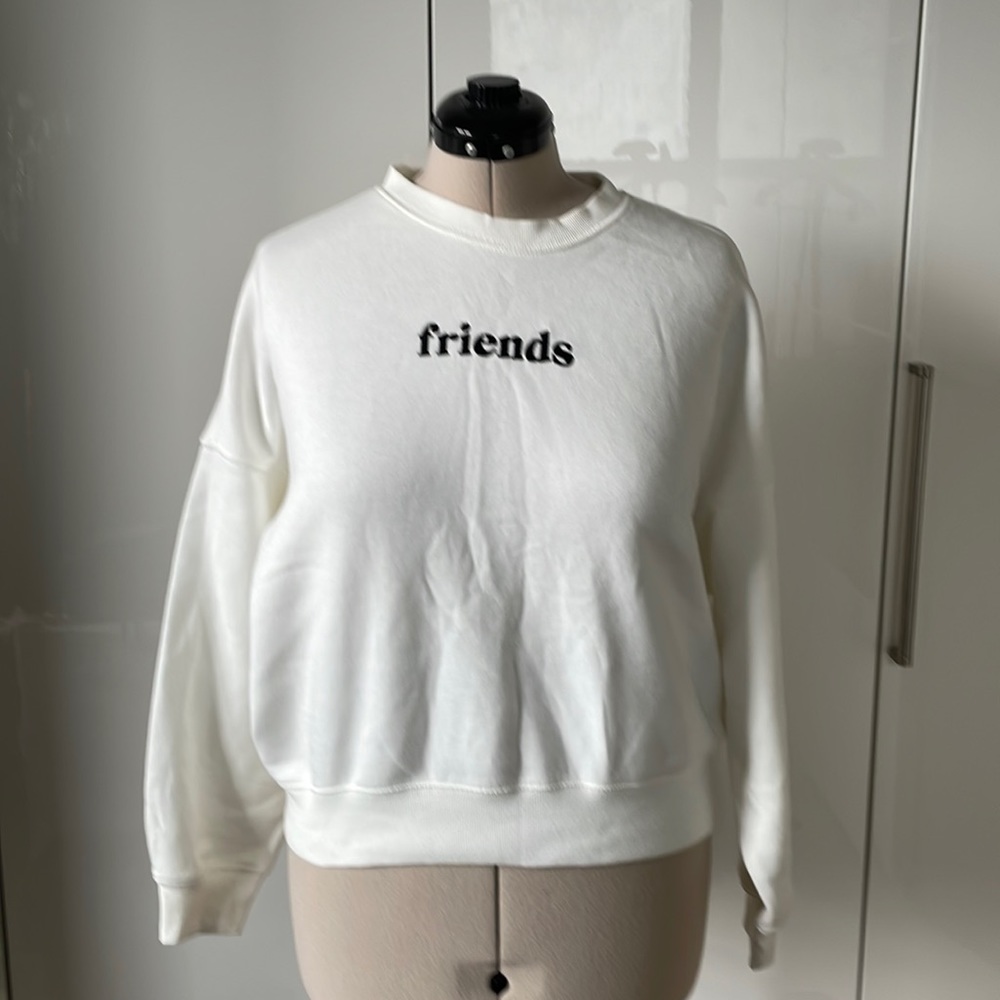 H&M Divided Sweatshirt Color White/Black Size-M/L NWT